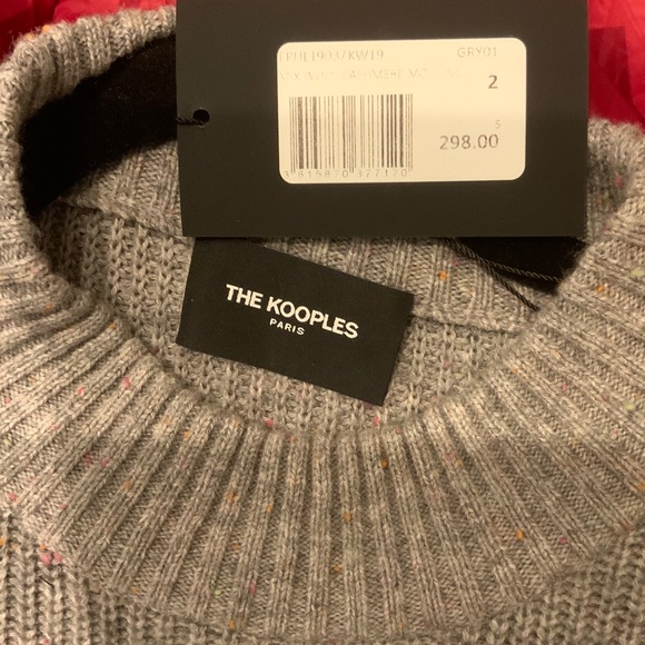 The Kooples Grey Oversized Pullover Sweater